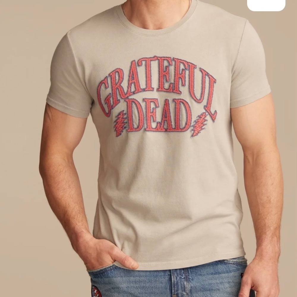 Lucky Brand Grateful Dead Graphic Tee Mens M Olive Green Band Shirt Retro Indie